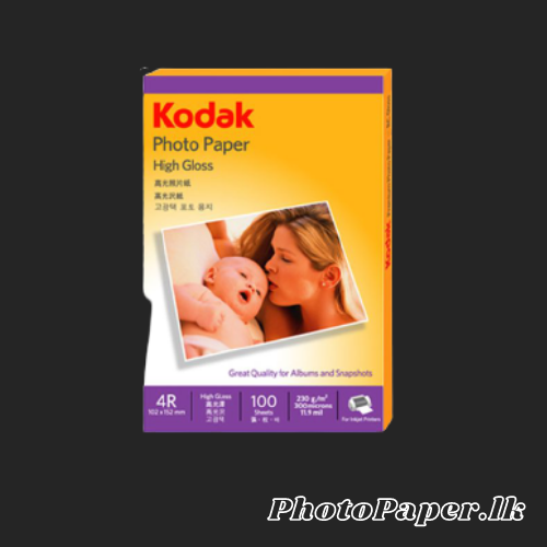 KODAK 230gsm 4R High Gloss photo paper 100 sheets
